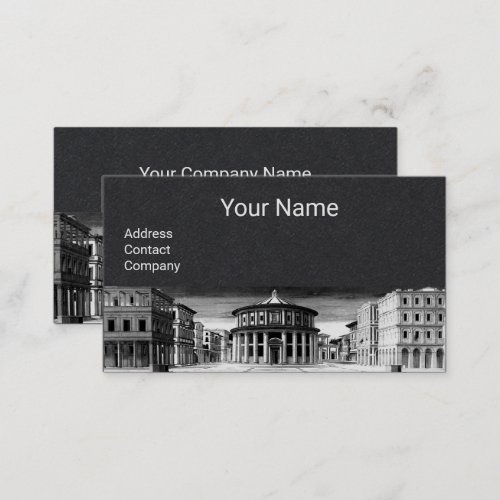 IDEAL CITYRenaissance Architecture Black Paper Business Card