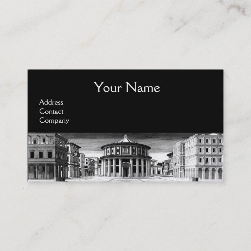 IDEAL CITYRenaissance ArchitectureBlack White Business Card