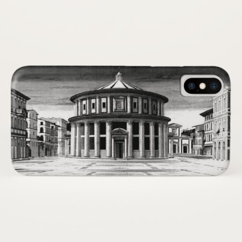 IDEAL CITY Renaissance Architecture Black White iPhone X Case