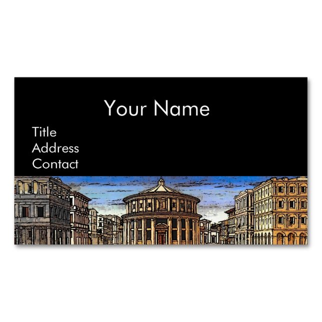 IDEAL CITY,Renaissance Architecture Business Card Magnet (Front)