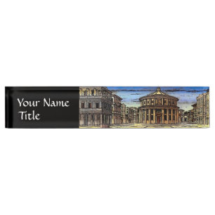 IDEAL CITY,Renaissance Architecture Desk Name Plate