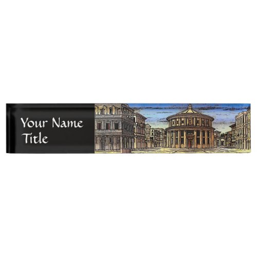 IDEAL CITYRenaissance Architecture Desk Name Plate