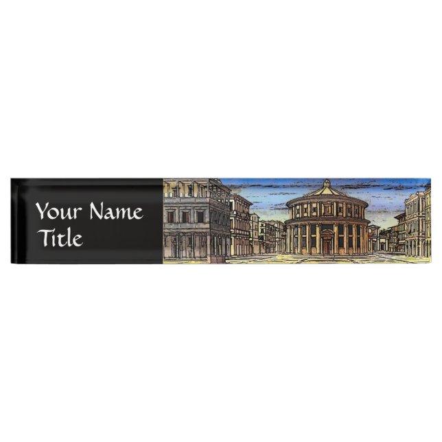 IDEAL CITY,Renaissance Architecture Desk Name Plate (Front)