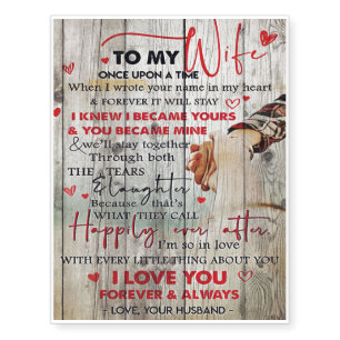 Ideal Decoration To My Wife Letter To My Wife Temporary Tattoos