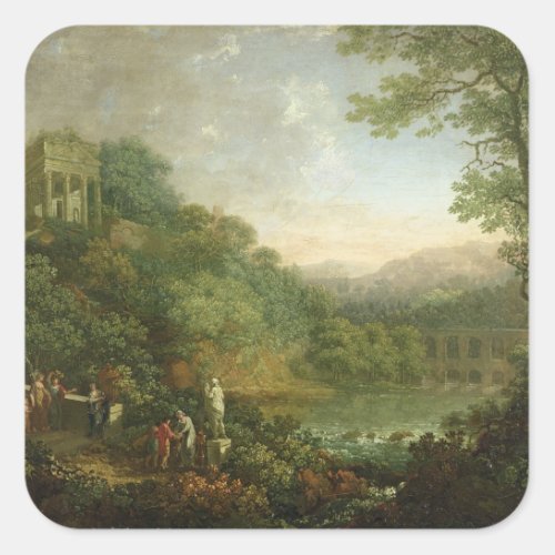 Ideal Landscape 1776 Square Sticker