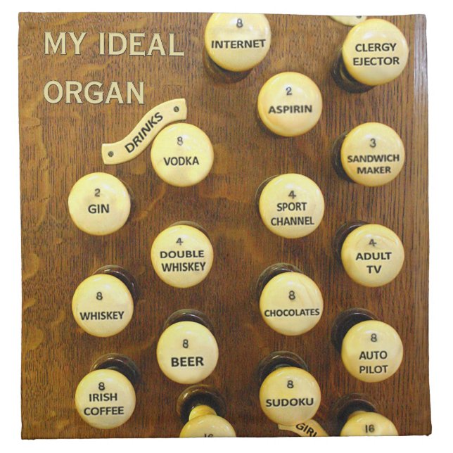 Ideal organ cocktail napkin (Front)