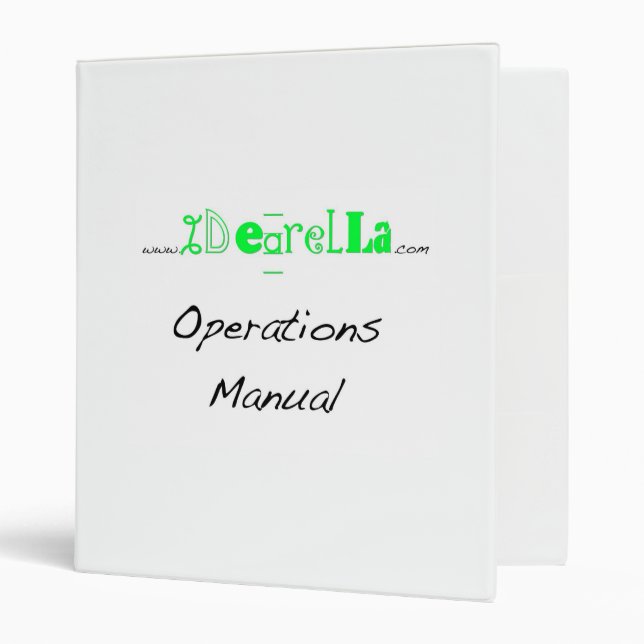 Idearella Operations Manual Binder (Front/Inside)