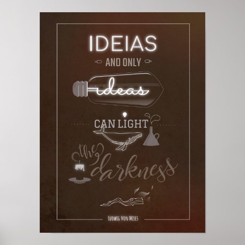 Ideas and Only Ideas _ Ludwig Von Mises Poster