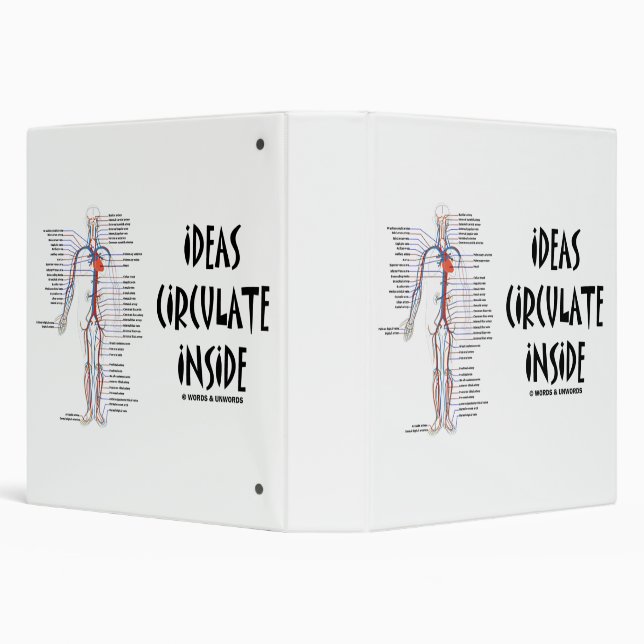 Ideas Circulate Inside Circulatory System 3 Ring Binder (Background)