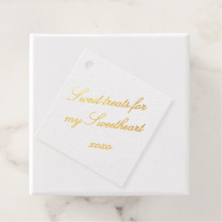 Ideas long distance Valentines gift for boyfriend Foil Favor Tags