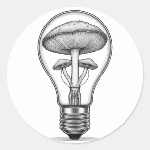 Ideas Mushrooming Classic Round Sticker