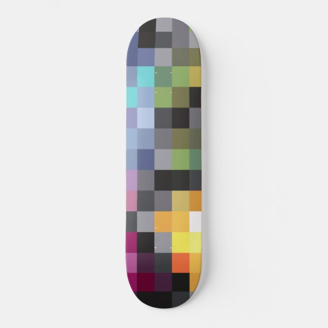 Idée cadeau - Planche de Skateboard Pixel Art (Front)
