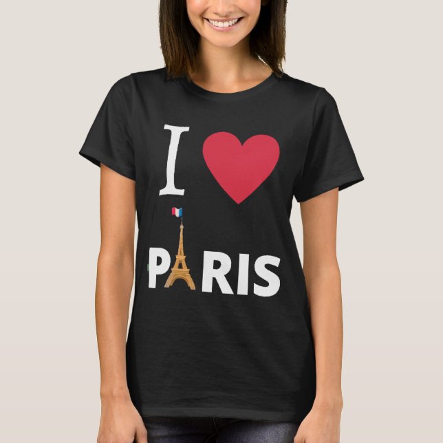 Idée Cadeau Voyeau: I Love Paris, Psg, France T-Shirt (Front)