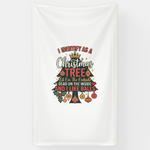 Identify As Christmas Tree Crown Balls Banner