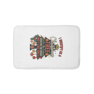 Identify As Christmas Tree Crown Balls Bath Mat