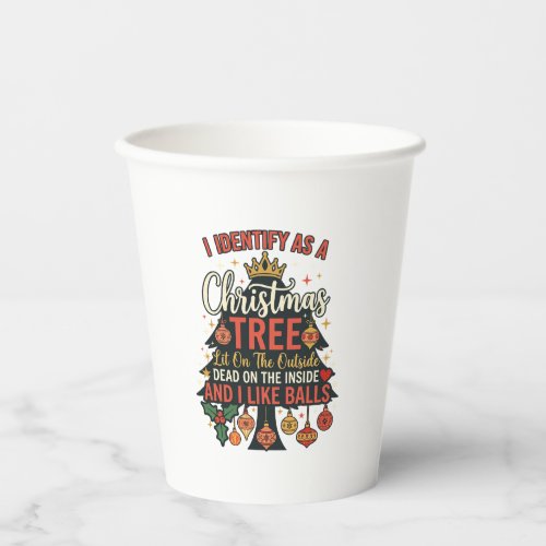 Identify As Christmas Tree Crown Balls Paper Cups
