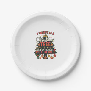 Identify As Christmas Tree Crown Balls Paper Plates