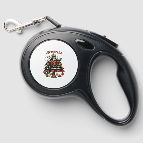 Identify As Christmas Tree Crown Balls Retractable Pet Leash
