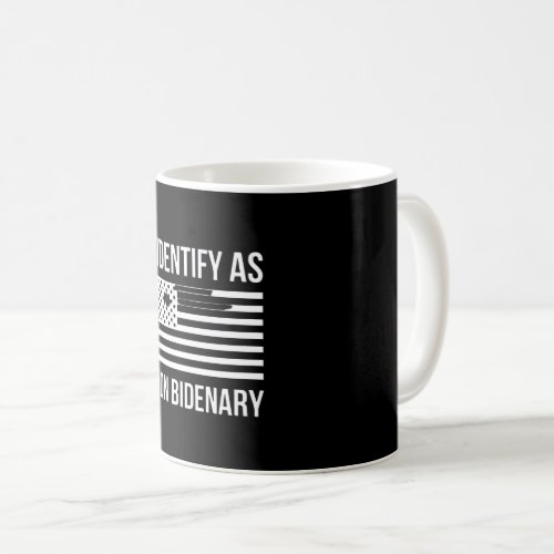 Identify As Non_Bidenary Vintage coffee mug flag