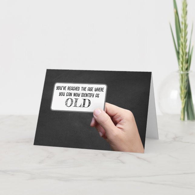 Identify As Old Sign With Hand Card (Front)