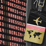 identify her baggage luggage tag<br><div class="desc">A nice design for an elegant woman to identify her baggage when traveling around the world</div>