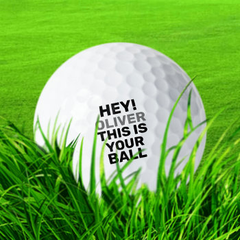 Identify Lost Golf Ball With Name by mixedworld at Zazzle