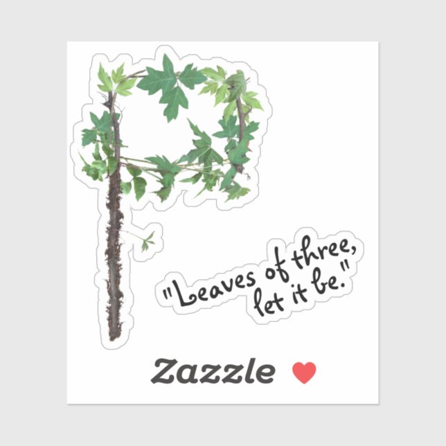 Identify Poison Ivy Vine - Leaves of three Hiking  Sticker (Sheet)