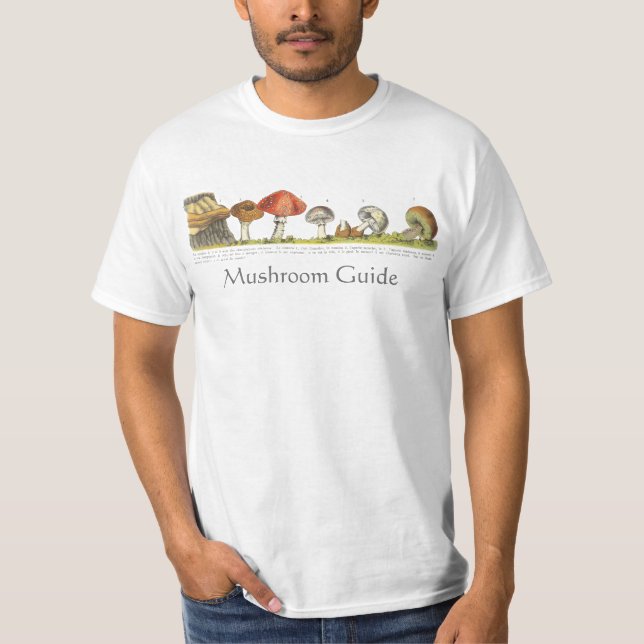 Identify Your Mushrooms Edible or Poisonous T-Shirt (Front)