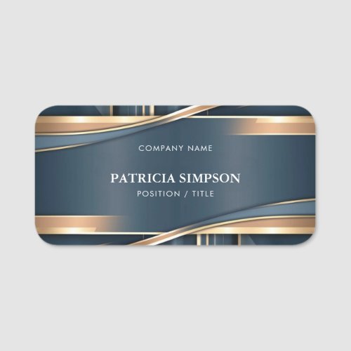 Identify Yourself in Style with This Blue And Gold Name Tag