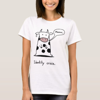 Identity Crisis Cat Cow Mens and Ladies Size Cute T-Shirt
