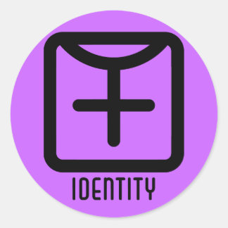 Identity : Female Round Light Sticker