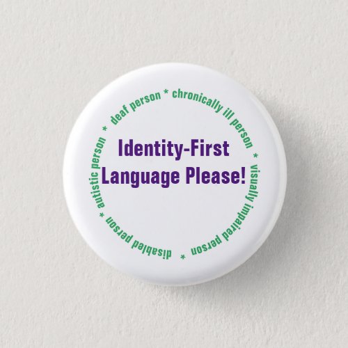 Identity First Language Button