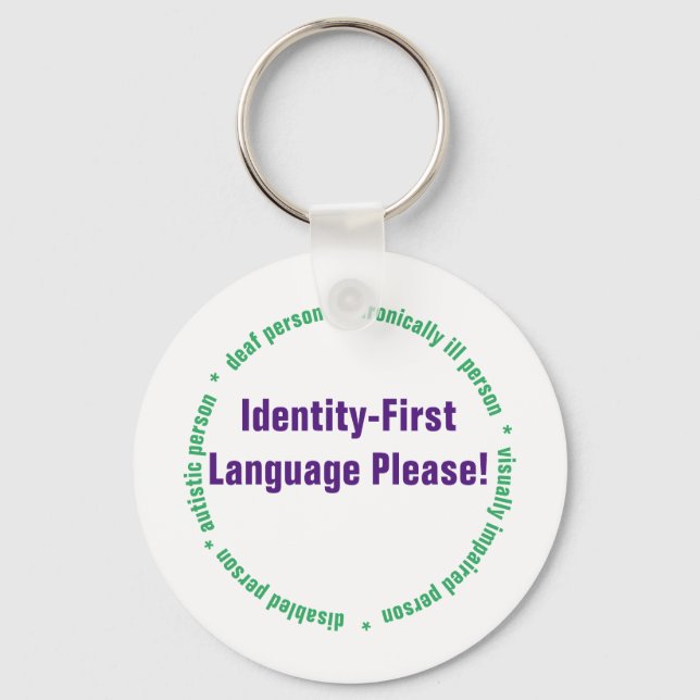 Identity First Language Keychain (Front)