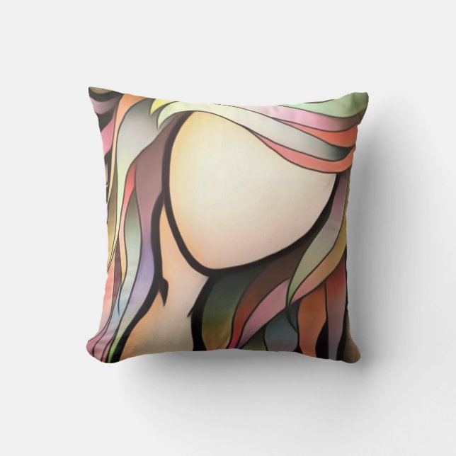Identity in Pastels Throw Pillow (Front)