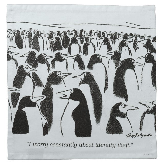 Identity Theft Cloth Napkin (Front)