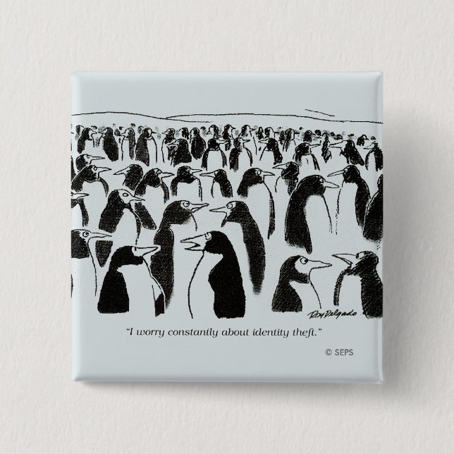 Identity Theft Pinback Button (Front)