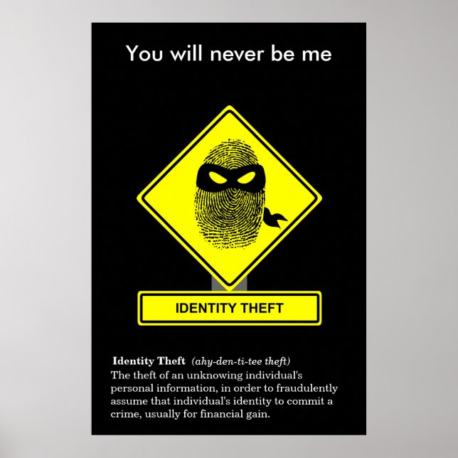 Identity Theft Security Awareness Poster (Front)