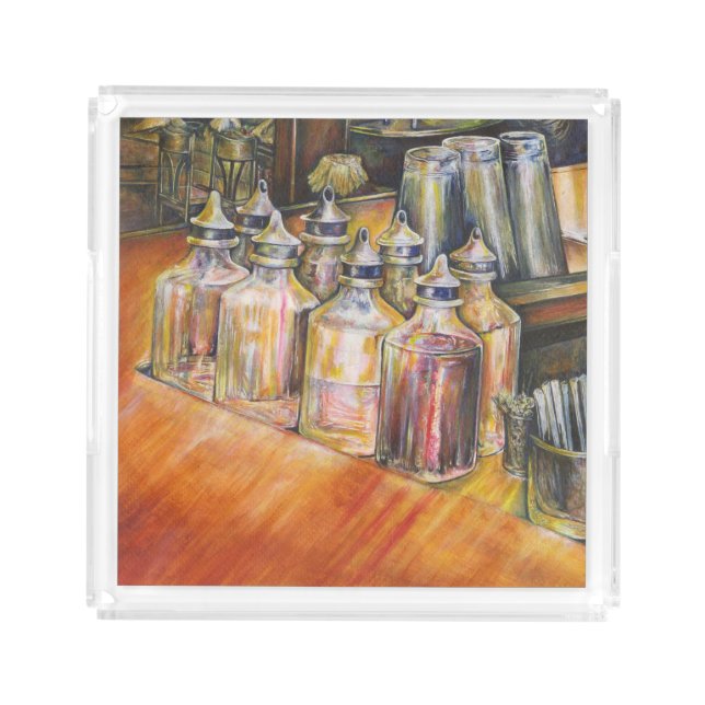 Ideography of Golden Light Acrylic Tray (Front)