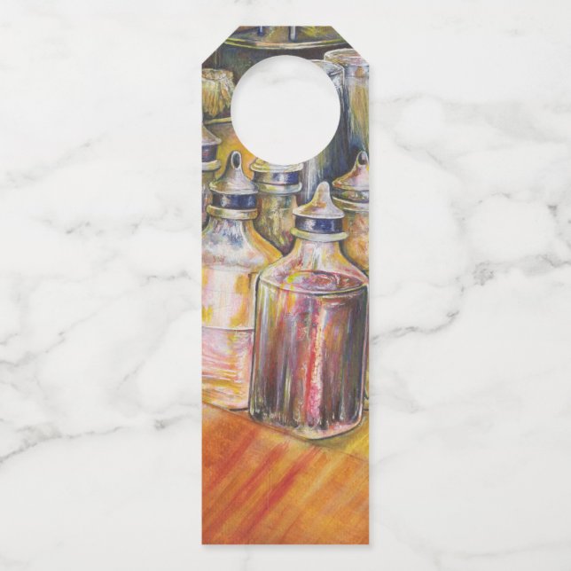 Ideography of Golden Light Bottle Hanger Tag (Front)
