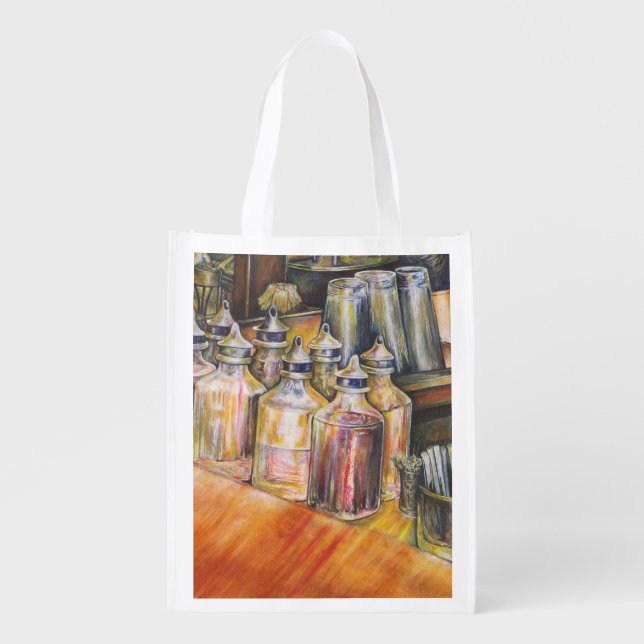 Ideography of Golden Light Grocery Bag (Front)