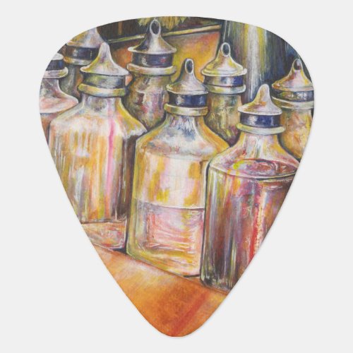 Ideography of Golden Light Guitar Pick