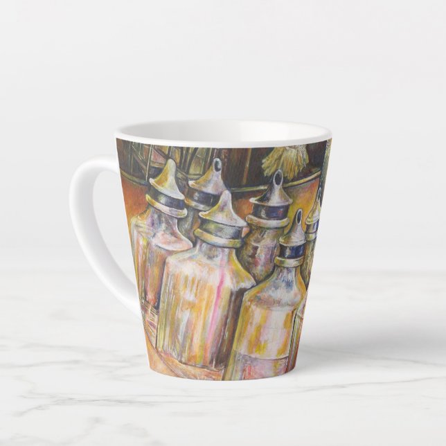 Ideography of Golden Light Latte Mug (Left Angle)