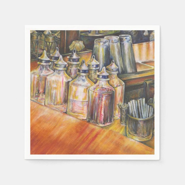 Ideography of Golden Light Napkins (Front)