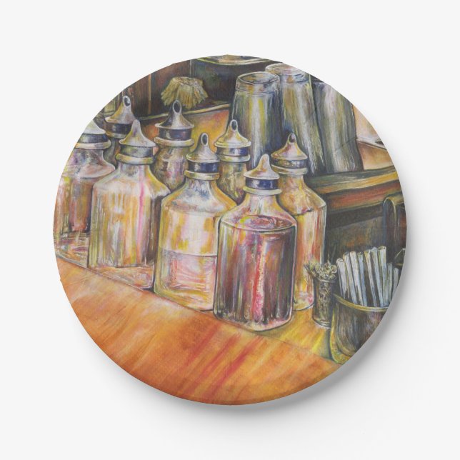 Ideography of Golden Light Paper Plates (Front)