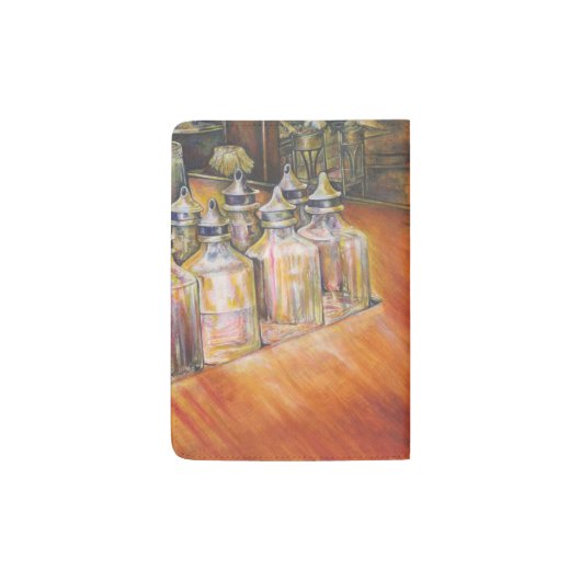 Ideography of Golden Light Passport Holder (Back)