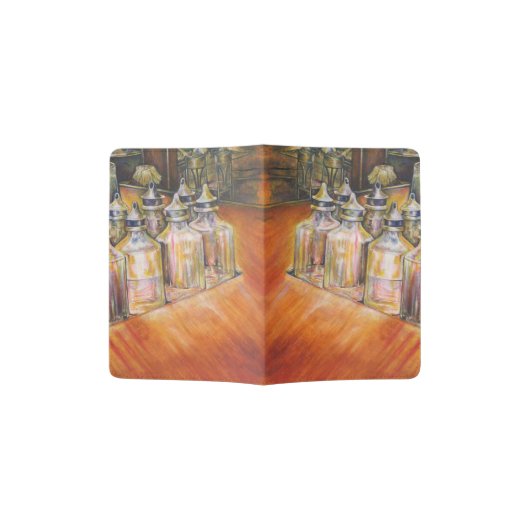 Ideography of Golden Light Passport Holder (Opened)