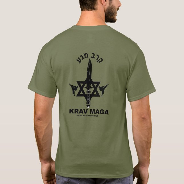 Idf Israel Army Krav Maga Star of David Combat T-Shirt (Back)