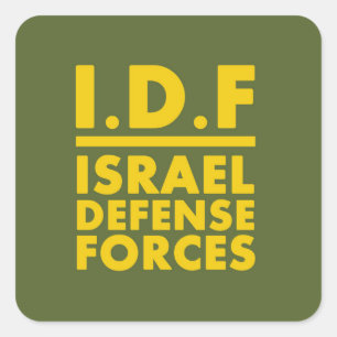 IDF Israel Defense Forces2 - ENG - FULL Square Sticker