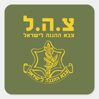 IDF Israel Defense Forces - HEB Square Sticker