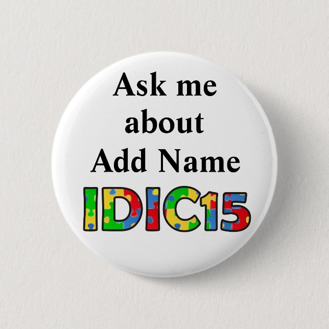 IDIC15 Ask Me Button Customize (Front)